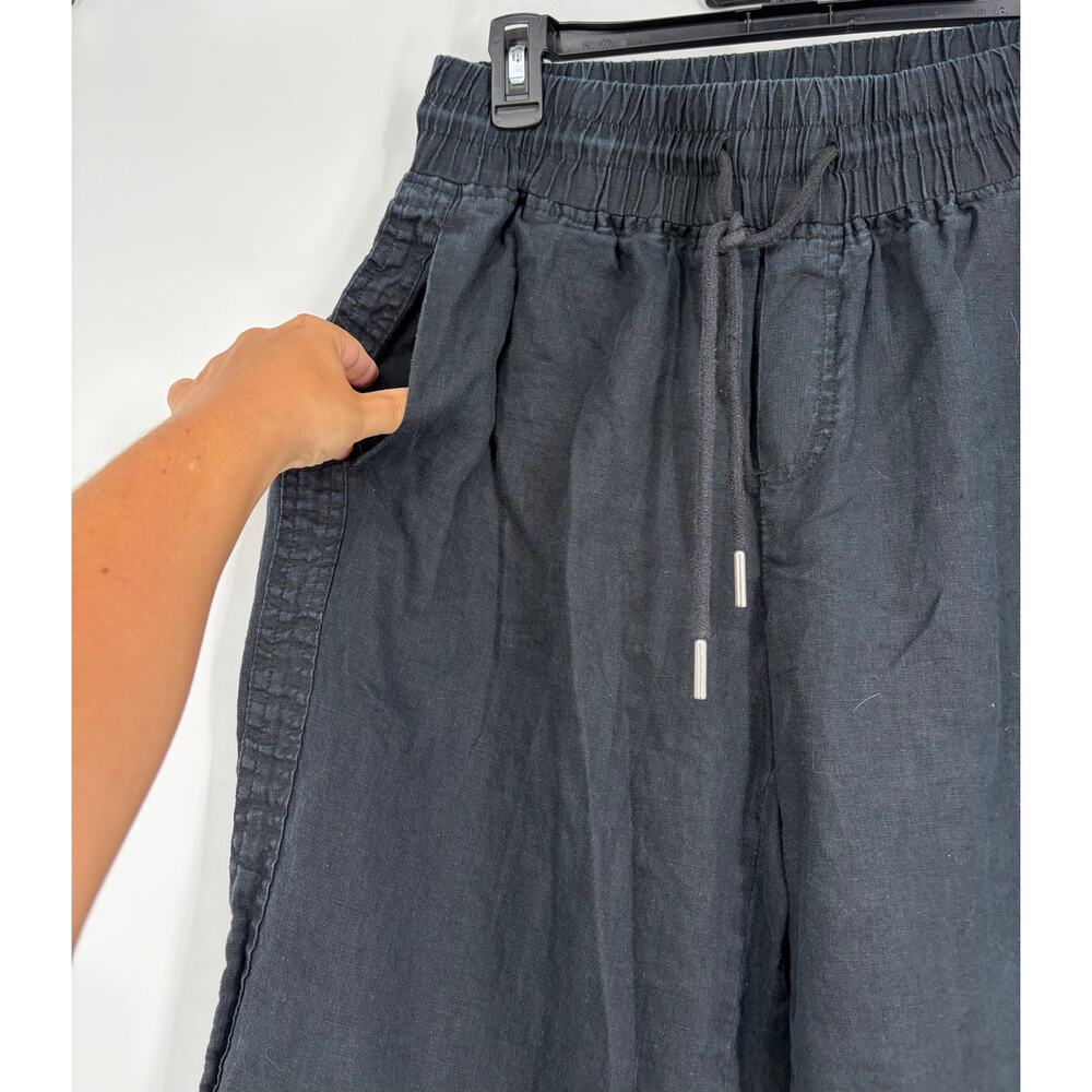 Quince 100% European Linen Pull-on Drawstring Wide Leg Pants - Picture 6 of 9
